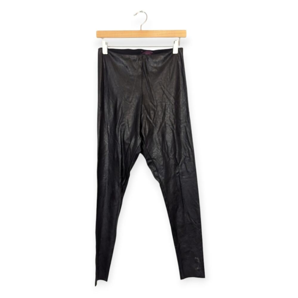 Commando Black Perfect Control Faux Leather Leggings Size XL FLAWED
